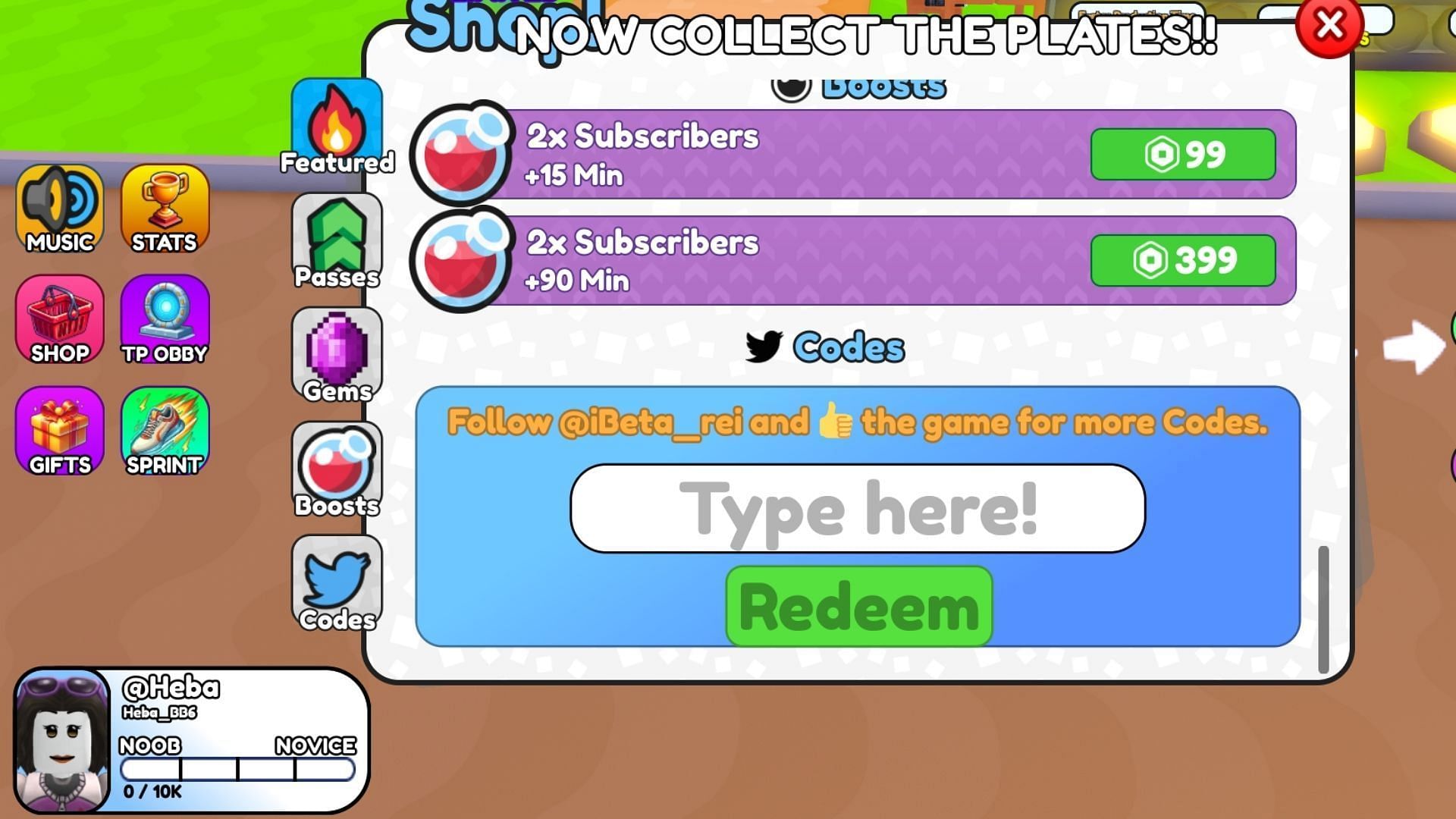 Redeem codes in Viral Youtuber Tycoon (Image via Roblox)